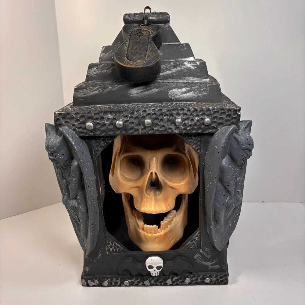Animated Talking Singing Skull Skeleton Head Lantern Halloween Hot Hot Hot